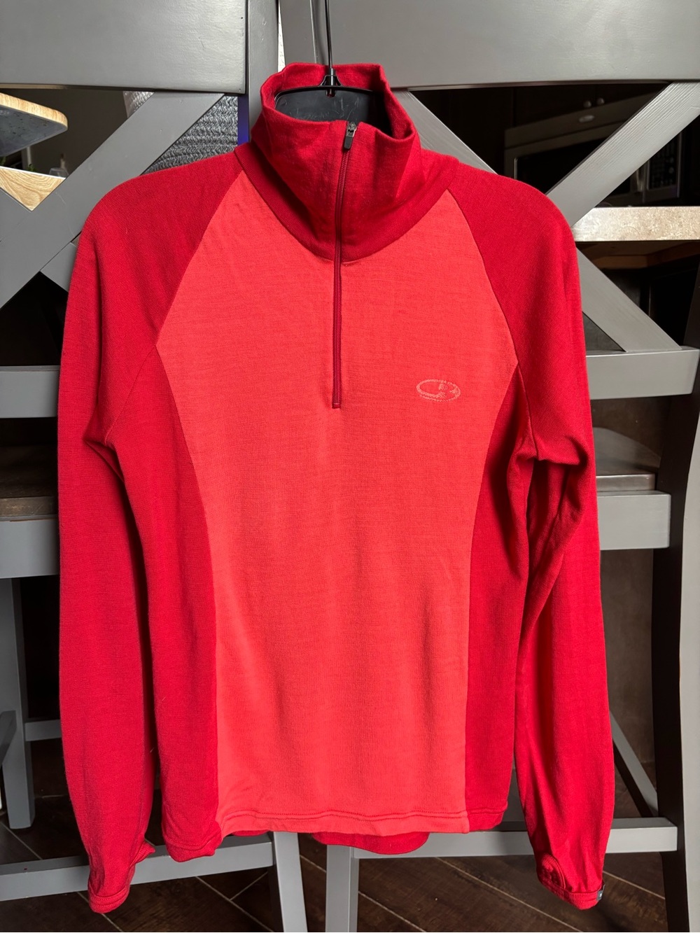 Icebreaker - Bodyfit 260 - 100% Merino Wool Red 1/2 Zip Longsleeve Shirt